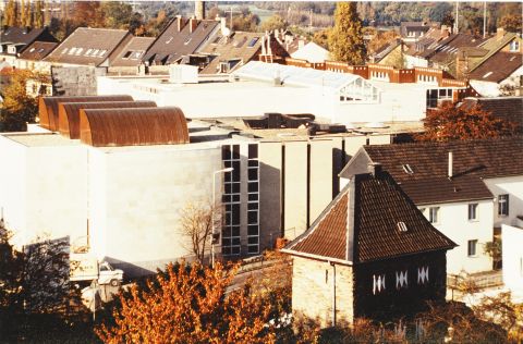 Bau Museum Ratingen und Medienzentrum, Oktober 1990, Architekt: Bruno Lambart, Foto: Stadtarchiv Ratingen 